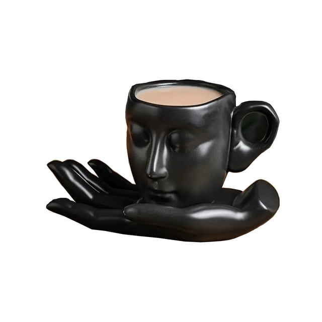 Suncoda Mug Products, Ceramic Top Coffee Mug with Plates and Spoon