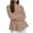 Khaki, variant on cfhntfmh Sweaters for Women Peplum Hem Crew Neck Long Sleeve Casual Loose Fit Knit Sweater Elegant Peplum Tops