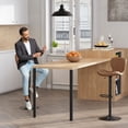 thumbnail image 4 of Walsunny Adjustable Bar Stools Set of 2 Leather Upholstered Swivel Counter Stools Counter Height Bar Stools with Large Base, Room Bar, Brown, 4 of 5