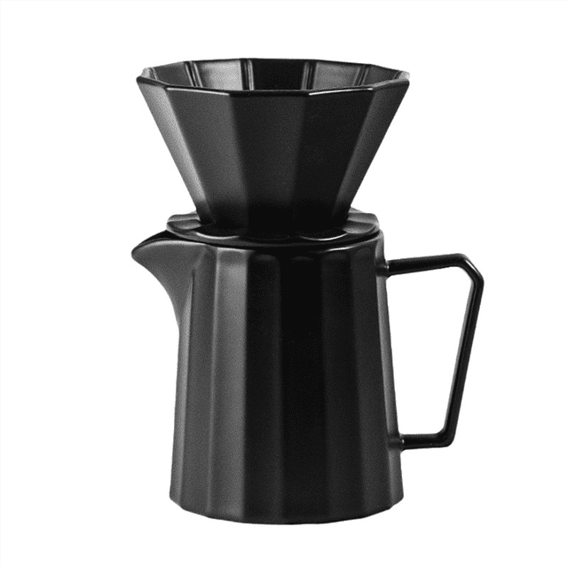 Pour over Coffee Maker Set Vintage Ceramic Pour over Coffee Dripper Set Coffee Filters,for Home Cafe Restaurant Camping