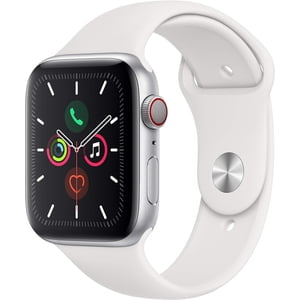 Refurbished Apple Watch Series 5 Aluminum 44mm A2093 (GPS Only, No Cellular) Silver (Grade A)
