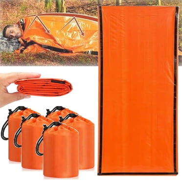 Clearance & Promo,Emergency Sleeping Bag, Waterproof Thermal Bivy Sack, Compact Pocket-Size Survival Sleeping Bag for Outdoor Adventures, Camping and Hiking Essential, | Aluminum Alloy, C-323