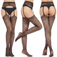 thumbnail image 4 of Womens Stockings Open Butt Design Sheer Tights Pantyhose Fishnet Stocking, 4 of 8