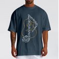 thumbnail image 2 of Xdzjlr Chemise pour Hommes Usage Quotidien Col Rond Imprimé Instrument de Musique T-Shirts Élégants pour Hommes,G, 2 of 5