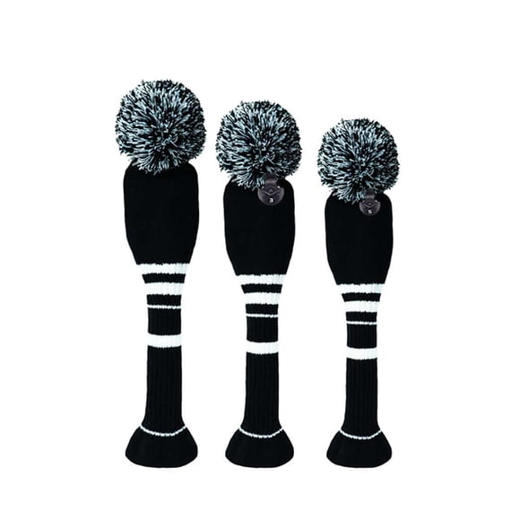 xinxixnxx 3 Pcs Bois pour Housse de Club de Golf 135 Numéro Putter Couvre-Chefs Golf Sports Protecteur Remplaçable Accessoires Femmes Hommes Type 3