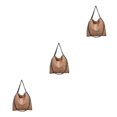 thumbnail image 1 of kurtrusly 1/2/3 Wide Application Convenient And Practical Chain Handbag For Women - Foldable Shoulder Bag Fashion PU Chain Shoulder Bag apricot 3PCS, 1 of 6