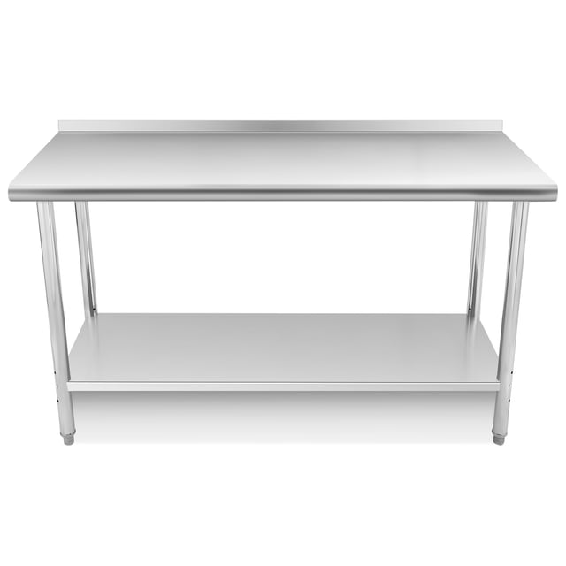 EDTara Table de Travail en Acier Inoxydable avec Roues, Établi de Préparation de Cuisine Robuste, Table Commerciale Certifiée NSF avec Tablette Inférieure Ajustable pour Hôtel et Garage