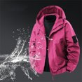 thumbnail image 2 of LNWUY Manteau Imperméable de Randonnée pour Homme avec Fermeture Éclair, Poche, Coupe-Vent, Camping, Vélo, Course, Randonnée, Manteaux Rose TTG, 2 of 9