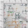 thumbnail image 2 of oneOone Rayon White Fabric Geometric Sewing Material Print Fabric By The Yard 56 Inch Wide-9N, 2 of 5