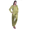 thumbnail image 2 of Moomaya Ensemble de Pyjama à Manches Longues et Shorts pour Femmes, Pyjama en Satin à Boutons pour Femmes, 2 of 6