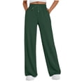thumbnail image 1 of Diufon Wide Leg Sweatpants Women High Waisted Drawstring Baggy Pants Workout Athletic Joggers with Pockets, 1 of 7