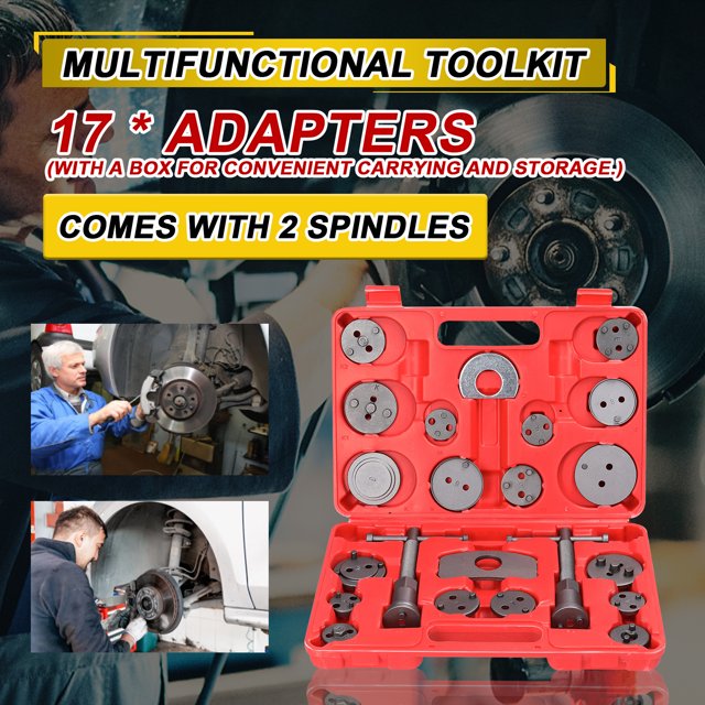 22 Pcs Ajusteur de Cylindre de Frein à Disque avant et Arrière Outil de Remplacement Kit de Retour de Piston de Frein Outils de Réparation Automobiles