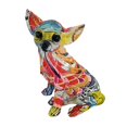 thumbnail image 1 of veasfak Statue d'Animal Décorative Centre de Table Moderne Coloré Graffiti Chihuahua Alphabet Graffiti, 1 of 9