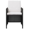 thumbnail image 2 of vidaXL 11 Pièces Ensemble Repas Extérieur en Poly Rotin et Acacia Noir, 2 of 5