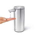 thumbnail image 3 of Simplehuman 9 oz. Touch-Free Automatic Rechargeable Liquid Sensor Pump, Sensor Soap Dispenser, Brushed Stainless Steel, 3 of 6