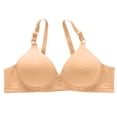 thumbnail image 1 of ManxiVoo Side Folded Full Coverage Wireless Bra for Women Soft Lightweight Support Minimizer with Wide Band XL Size Light Yellow, 1 of 7