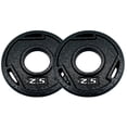 thumbnail image 3 of HAJEX Standard Tri Grip Cast Iron Weight Plates Set 1 inch - 35LB Set - (2.5LB, 5LB, & 10LB), 3 of 6