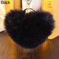 thumbnail image 2 of MesaSe 10cm Cute Faux Fur Ball Pompom Heart Shape Car Phone Keychain Handbag Key Ring, 2 of 8