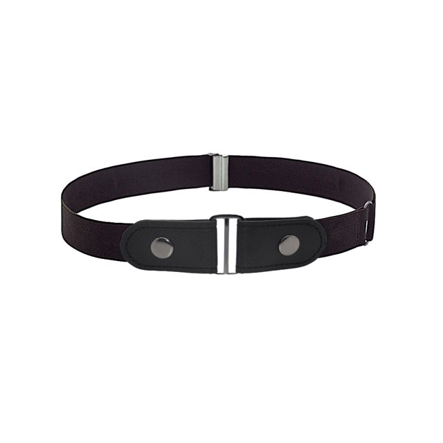 facefd Ceinture Aucune Boucle Invisible Alliage à la Mode Longue Durée de Commodité Élastique Unisexe Homme Multicolore DIY Prop Jeans Bande Café