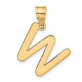 thumbnail image 1 of Diamond2Deal 14K Yellow Gold Bubble Letter W Initial Pendant for Women, 1 of 6