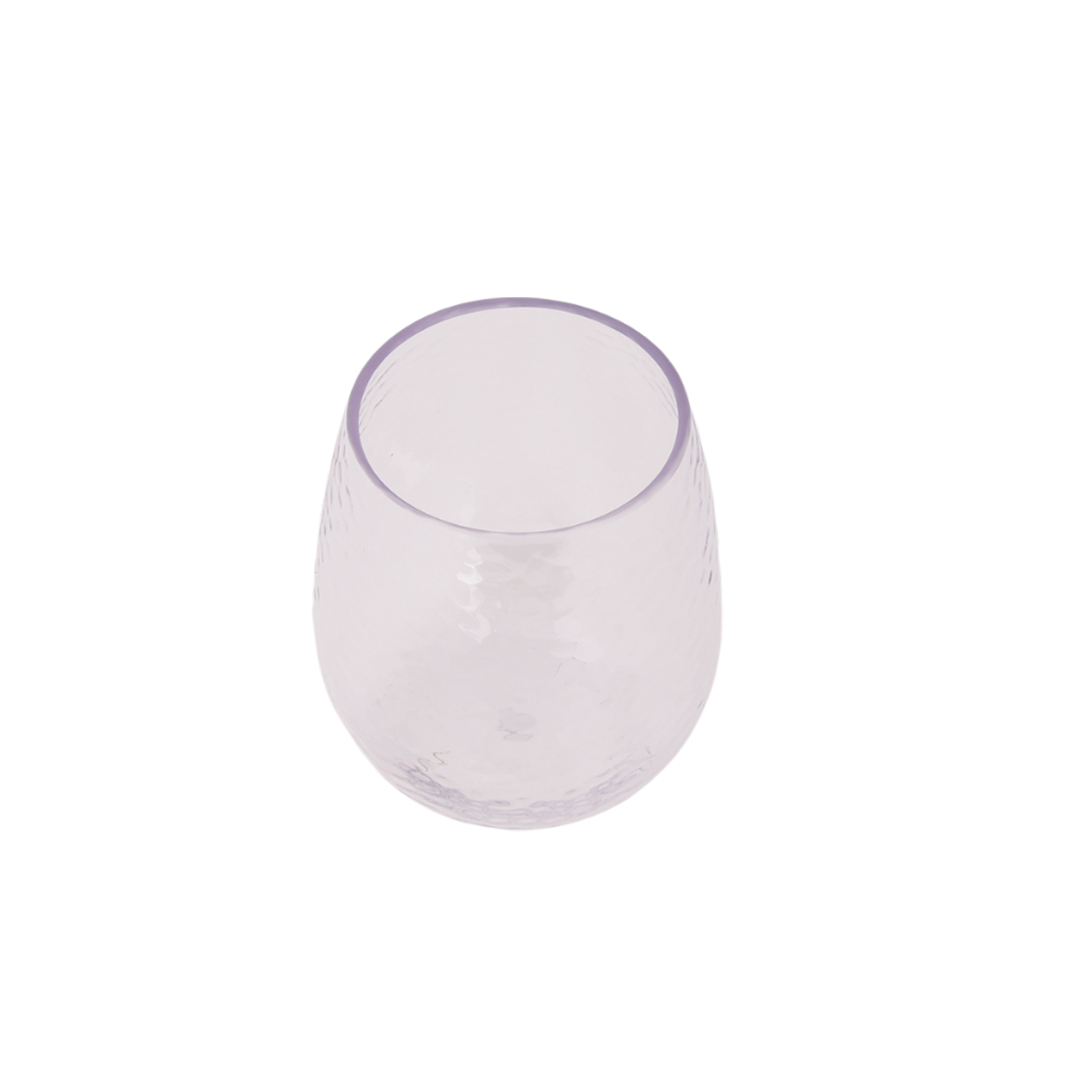 Hometrends Verre à Vin Sans Pied Acrylique Clair Martelée 498mL