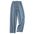 thumbnail image 1 of Spring and Summer Thin 4 8 Day System Plaid Home Tech Pants Loose Home Pajama Mens Deep Pocket Pants, 1 of 7