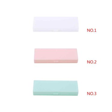 pitrice Forme Carrée Semi-Transparent Givré Stylo à Bille Boîte PP Plastique Stylo à Bille Protection Cas Papeterie Accessoire