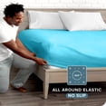 thumbnail image 3 of Bare Home Drap-Housse - Premium 1800 Collection - Poche Profonde - Ultra Doux, Résistant aux Plis - Full, Aqua, 3 of 7