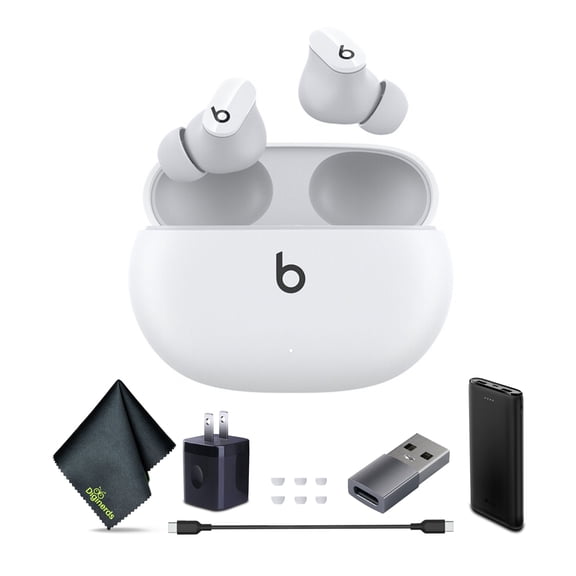 Beats Studio Buds Noise Canceling True Wireless In-Ear Headphones (White) with Accessories