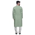 thumbnail image 3 of Atasi Cotton Slub Printed Fashion For Men Asymmetric Button Down Kurta For Men, 3 of 5