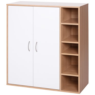 35" Free Standing Storage Cabinet Living Room Closet Organizer Adjustable