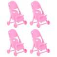 thumbnail image 1 of 4Pcs Simulation Baby Stroller Plaything Plastic Trolley Model Toy Kids Role-playing Toy, 1 of 6