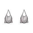 thumbnail image 4 of kurtrusly 1/2/3 Wide Application Convenient And Practical Chain Handbag For Women - Foldable Shoulder Bag Fashion PU Chain Shoulder Bag gray 2PCS, 4 of 6