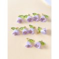 thumbnail image 2 of 10pcs/set Fashionable Pink Gradient Flower Beads For Earrings, Necklace Making, 2 of 3