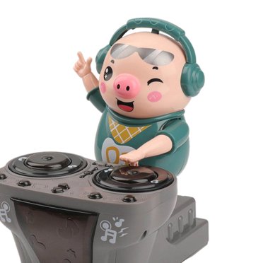 Langgg Little DJ Pig Music Toy Pig Toddlers Light Toys Toy Electric Pig Electronic Music Dancing Piggy Doll for Baby Kids Battery Operated