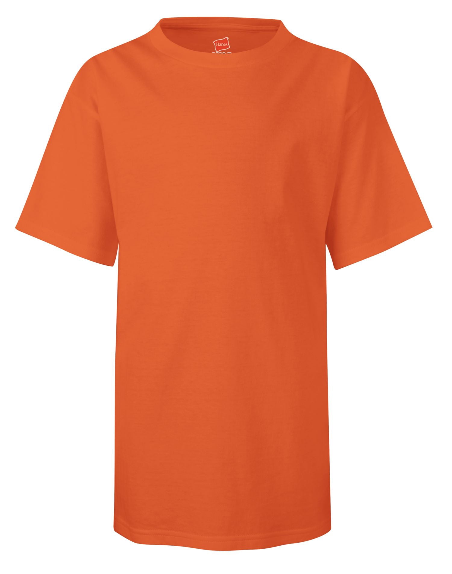 Hanes Nano-T Kids` T-Shirt, XL, Orange