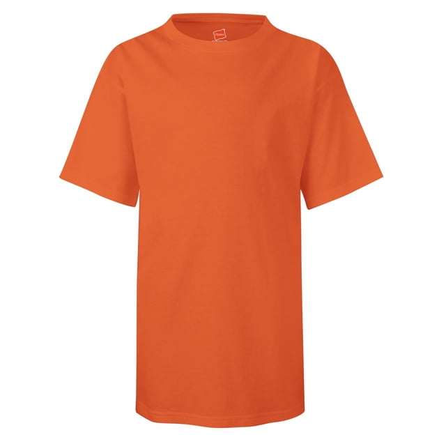 Hanes Nano-T Kids` T-Shirt, XL, Orange