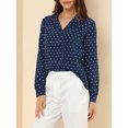 thumbnail image 5 of INSPIRE CHIC Chemises à Manches Longues Col en V à Pois Cœur pour Femmes, 5 of 5