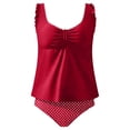 thumbnail image 3 of Maillots de Bain pour Femmes, Tankinis pour Femmes Modestes Deux Pièces, Haut de Tankini à Nœud devant avec Bas, Cadeaux d'Anniversaire, 3 of 4