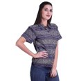 thumbnail image 3 of Moomaya Chemise à Manches Mi-Longues Imprimée pour Femmes, Col Boutonné, Haut Décontracté, 3 of 5