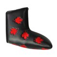 thumbnail image 2 of Housse Imperméable pour Tête de Putter de Golf en Cuir PU à Feuille d'Érable, Housses de Putter - Noir, 2 of 7