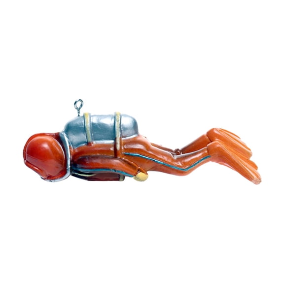GROWTH TANK Figure Toy Aquarium Playset Mini Swimmers Miniature Scuba Diver Tank Decors Orange