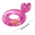 thumbnail image 3 of CEHVOM Swimming Ring Floating PVC Swimming Pool Water Swim Ring Folding Middle Mesh Summer Inflatable Bed Clearance, 3 of 4