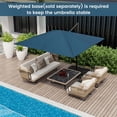 thumbnail image 4 of Costway Parasol Suspendu Déporté Carré de 9,5 Pi pour Patio, 2 Niveaux, Rotation 360°, Extérieur, Bleu Marine, 4 of 10