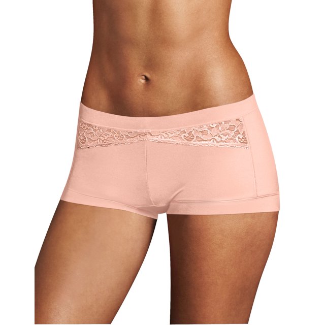 Maidenform Culottes Garçonnes de Rêve pour Femmes - Article à Succès, 6, Dentelle Pirouette Rose