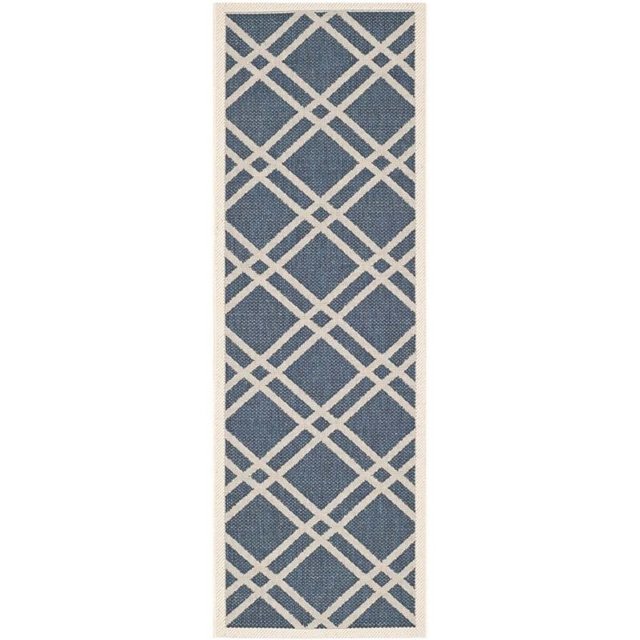 Safavieh Courtyard Navy Indoor Outdoor Rug - Runner 2'3" x 10'