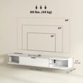 thumbnail image 3 of HOMCOM 47" Floating TV Stand, Wall Mounted Media Console, White, 3 of 10