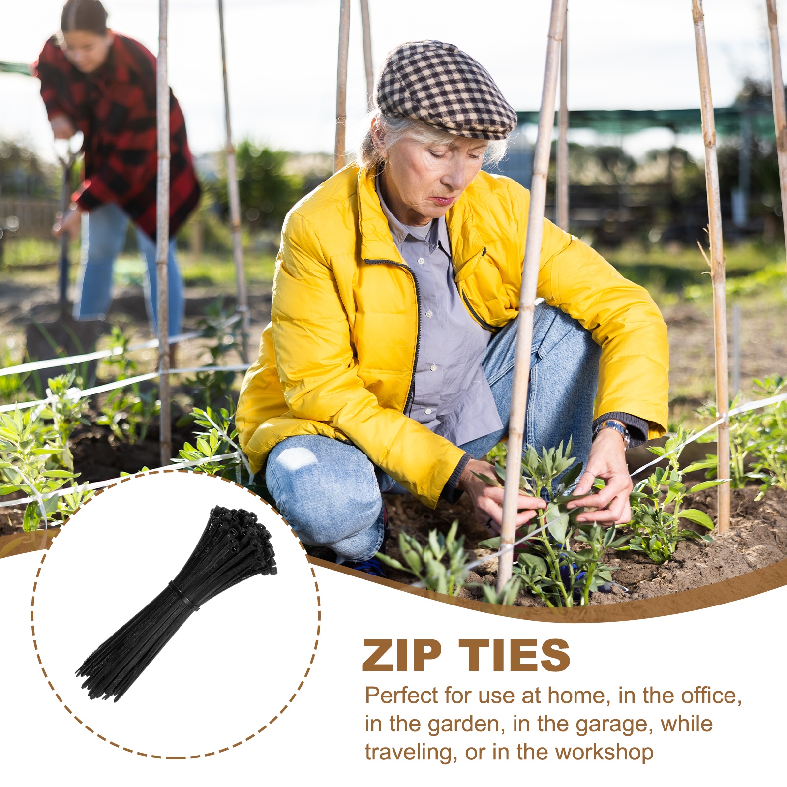 Irregular Ties 、sho Love it 6枚セット Zip Ties Plastic Cable Ties, Self-Locking Wire Zip Tie 6 Inch with