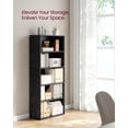 thumbnail image 3 of VASAGLE Bookshelf, 23.6 Inches Wide, 5-Tier Open Bookcase with Adjustable Storage Shelves, Floor Standing Unit, Ebony Black, 3 of 7