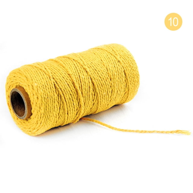 Agiferg 100m Long/100Yard Pure Cotton Twisted Cord Rope Crafts Macrame Artisan String